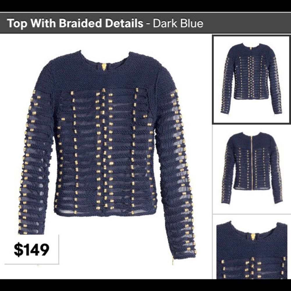 H&M BALMAIN TOP